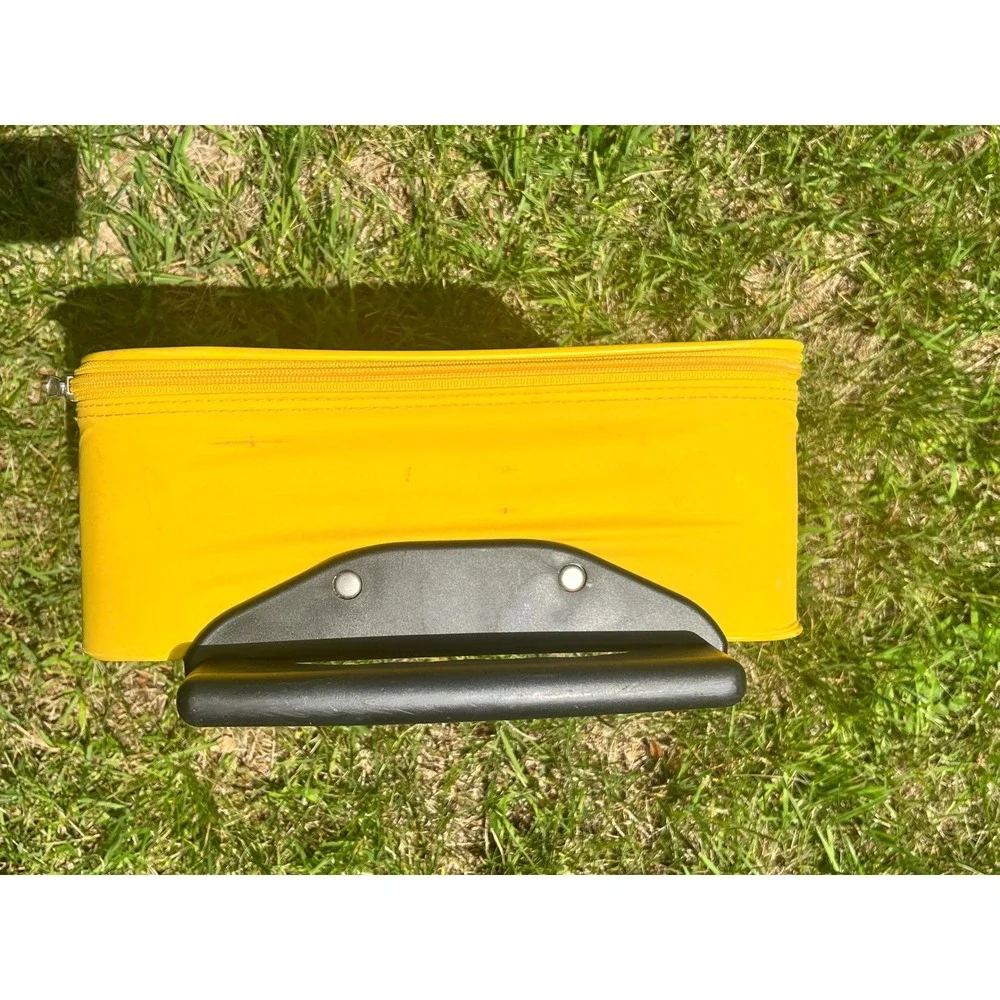 Crayola Crayons Kids Rolling Suitcase Yellow Soft Shell Luggage Travel Bag Vtg